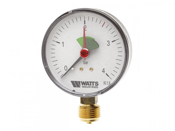 Manometer d80, unten 1/2"