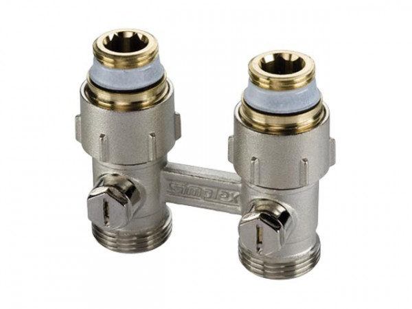 SIMPLEX-2-Rohr Hahnblock D1/50