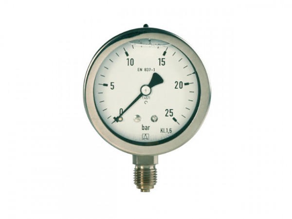 Manometer gly.63 r 1/4" 25 bar