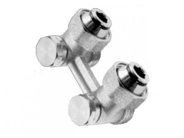 Zweirohr-Absperrblock 1/2"E Eu