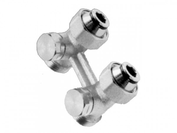 Zweirohr-Absperrblock 1/2"D Eu